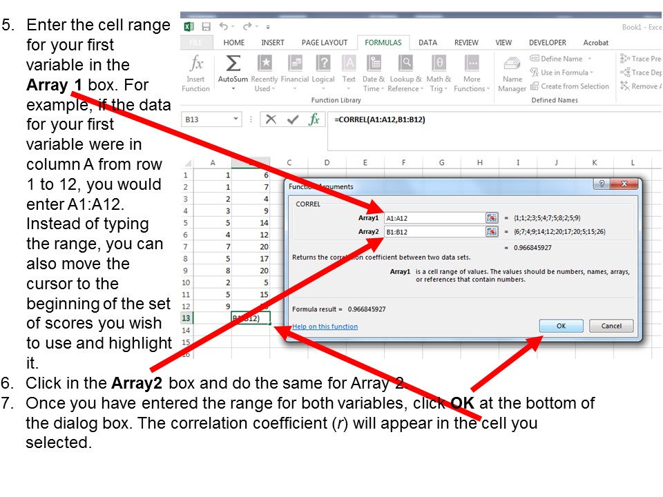 Correlation Chart Excel