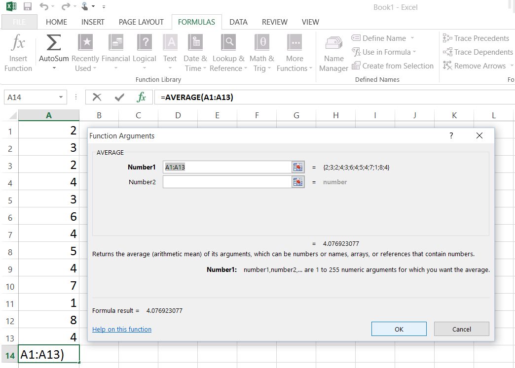 Calculating The Mean And Standard Deviation With Excel Educational Research Basics By Del Siegle